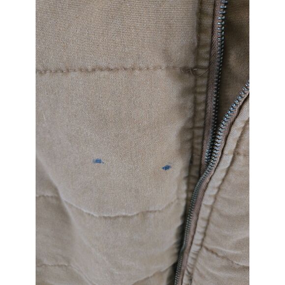 Wrangler Work Hooded Vest Men 2XL 50/52 Brown Zip Pockets - Picture 5 of 5